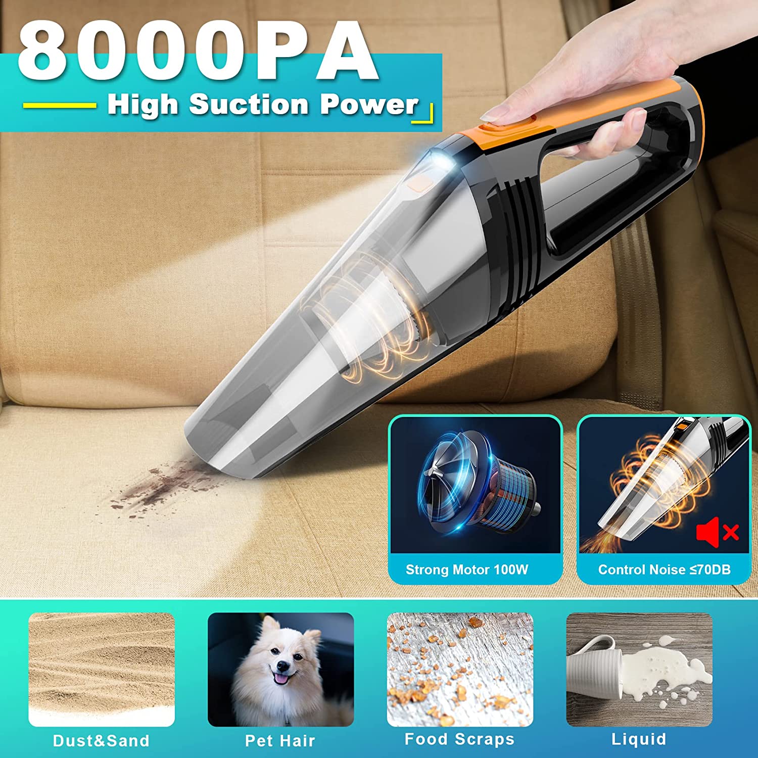 Portable Car Vacuum Cleaner With Paypal