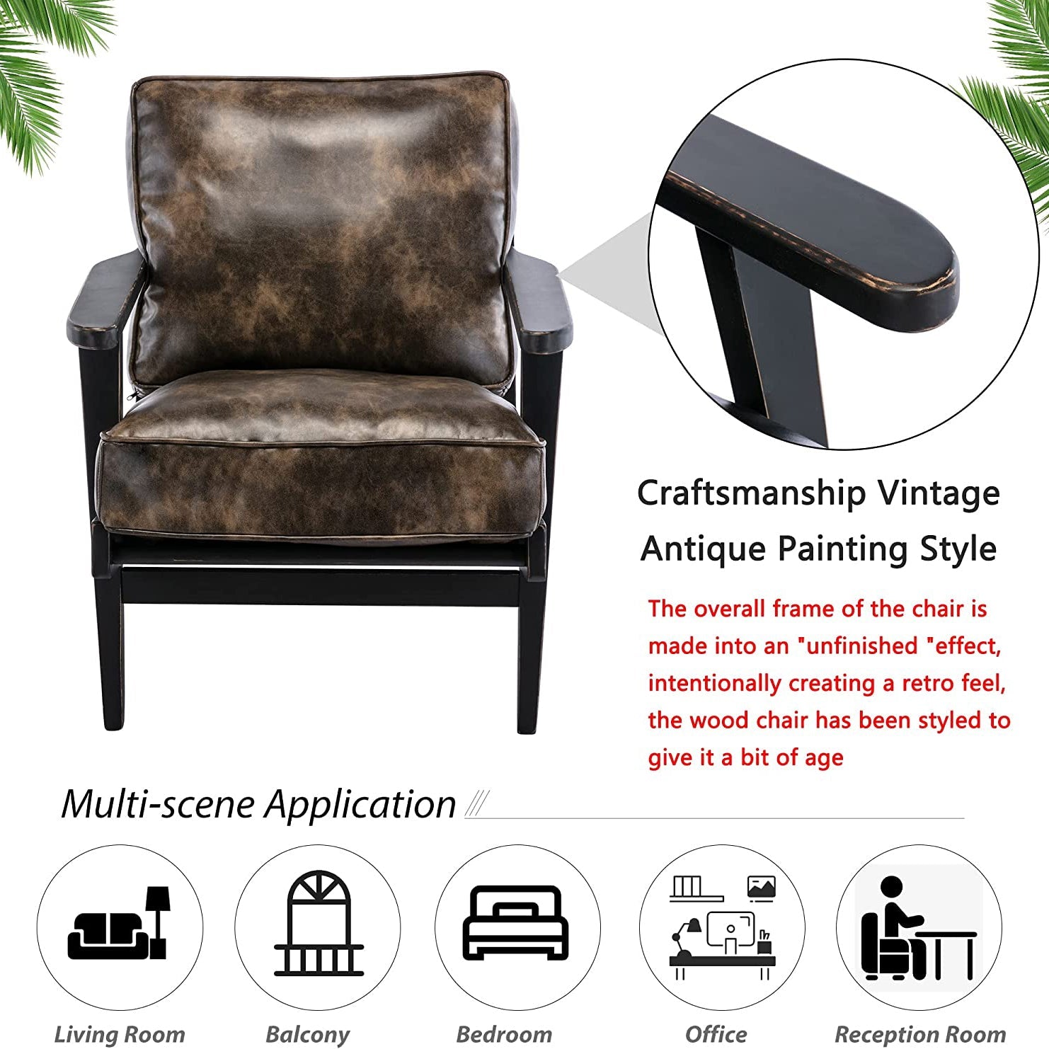 Modern Faux Leather Accent Chair With Paypal Cheap Online