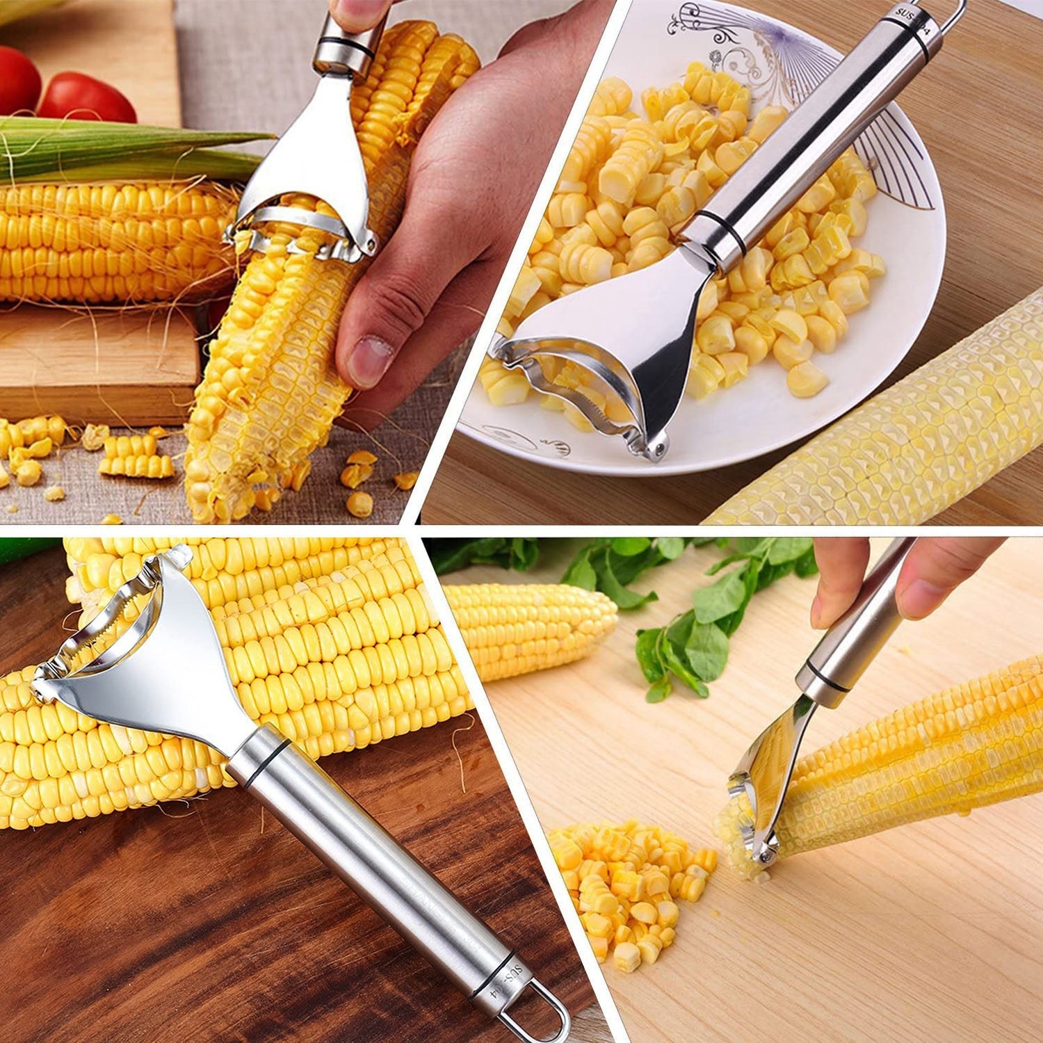 2-Piece: Stainless Steel Corn Cob Peelers Pick A Best