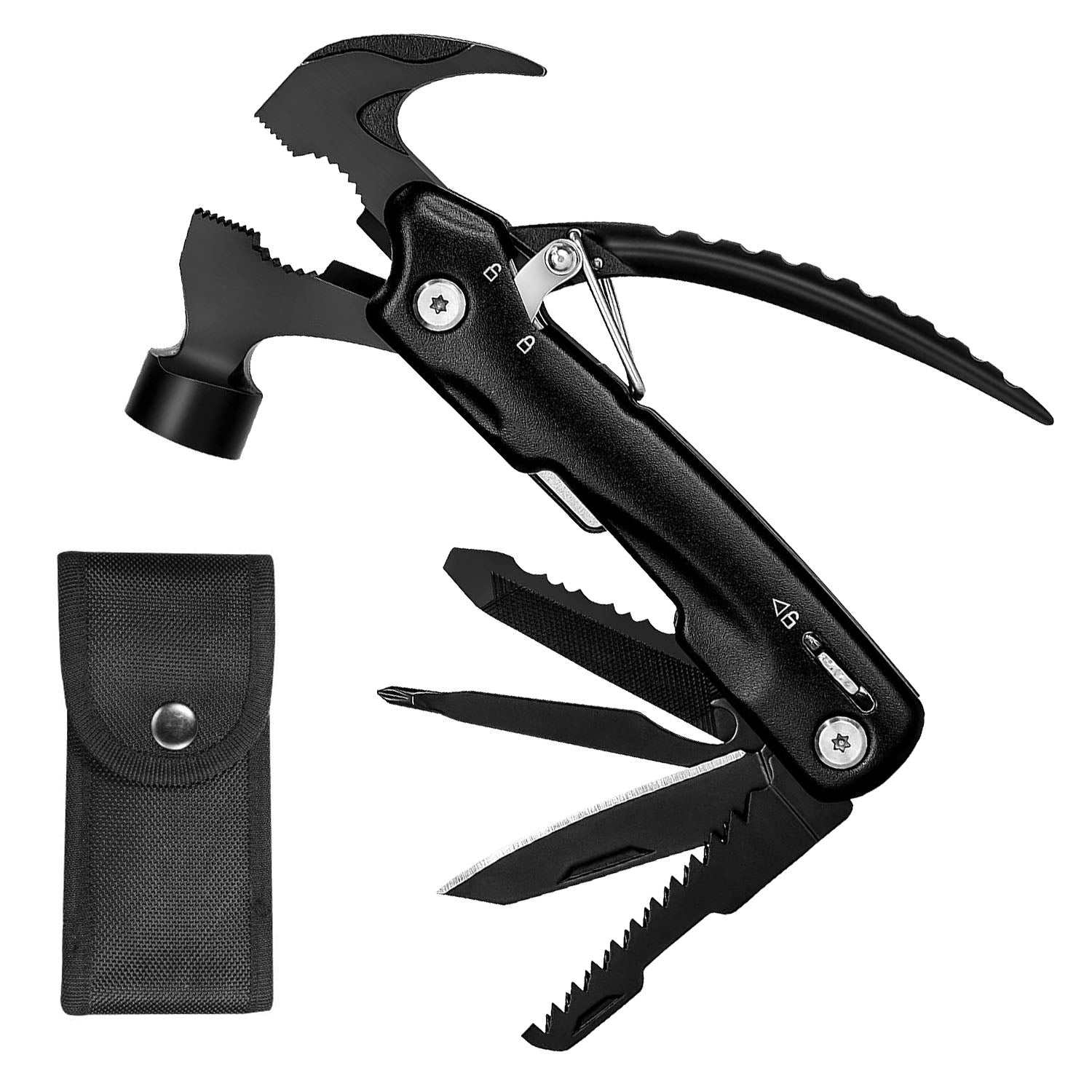 12-in-1 Stainless Steel Portable Hammer Multitool Outlet Footaction