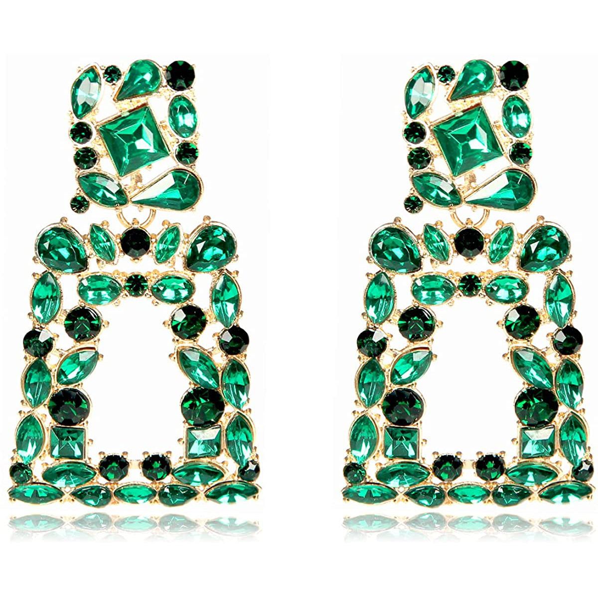 Women's Rhinestone Rectangle Drop Earrings Cheap Pice Store