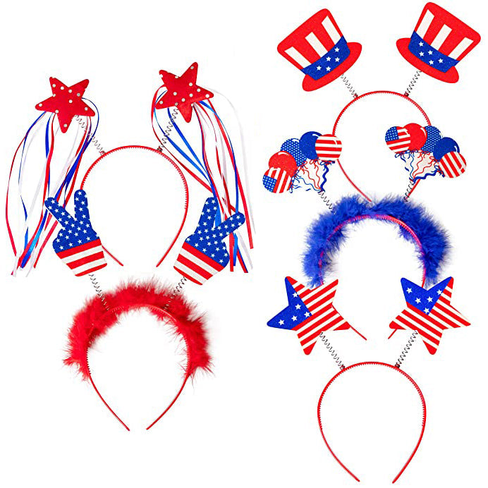 10-Piece: Patriotic Head Boppers Headband Buy Cheap New