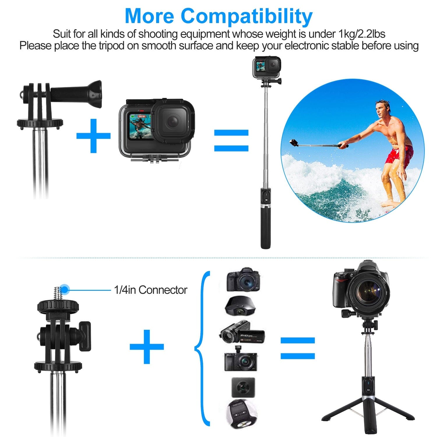 Wireless Selfie Stick Tripod Get Authentic For Sale