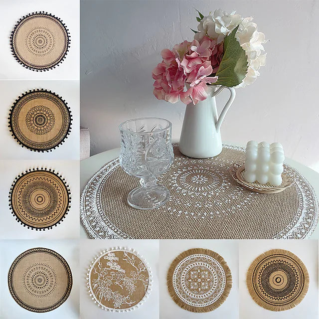 Round Mandala Placemats Sale 2025 Newest