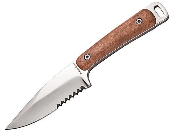 Engraved Parker River Captain, 3.75 Serrated Blade, Light Rosewood Handle, Sheath PR-3SLR Cheap Sale Sale