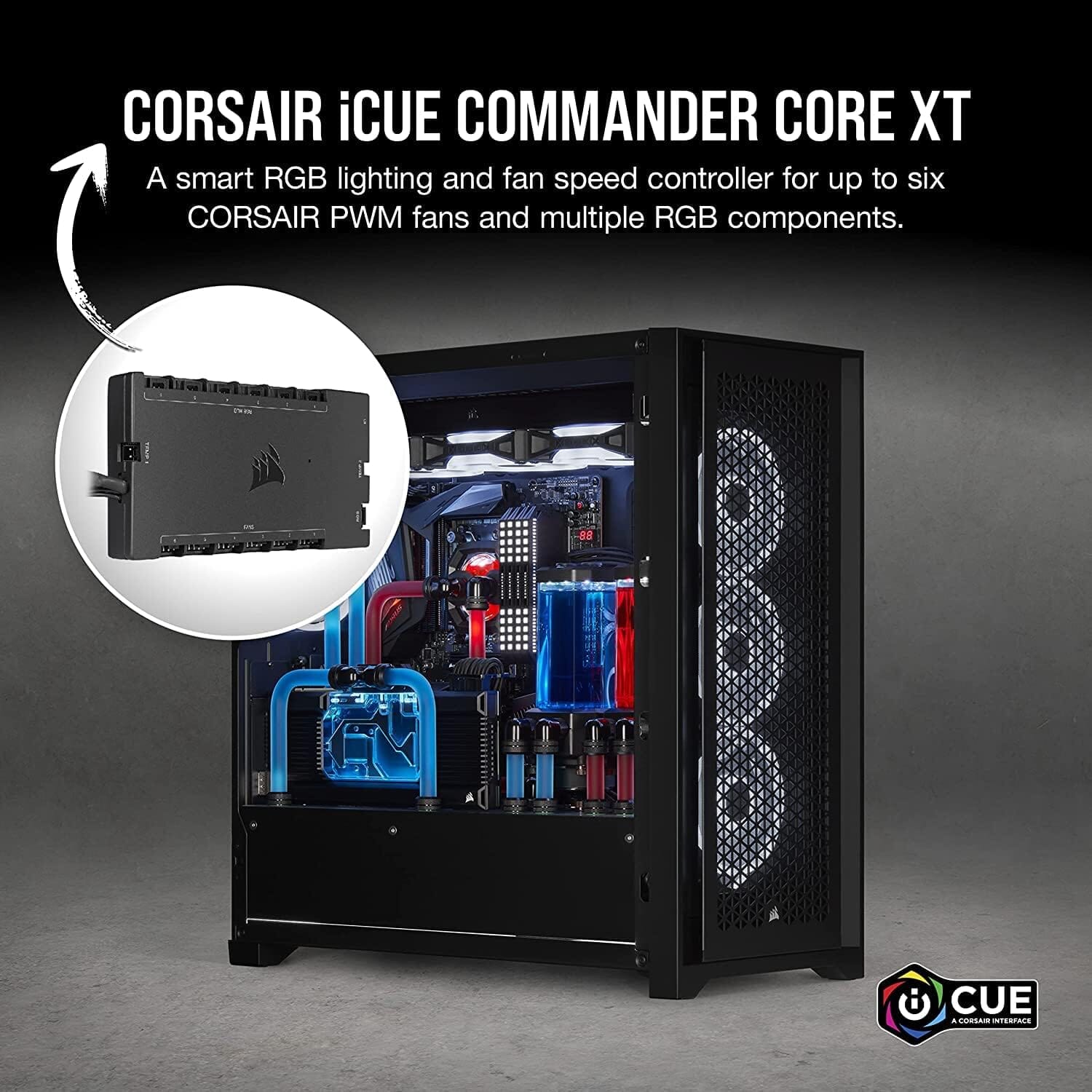 CORSAIR iCUE COMMANDER CORE XT, Digital Fan Speed and RGB Lighting Controller  (Refurbished) Manchester Cheap Pice