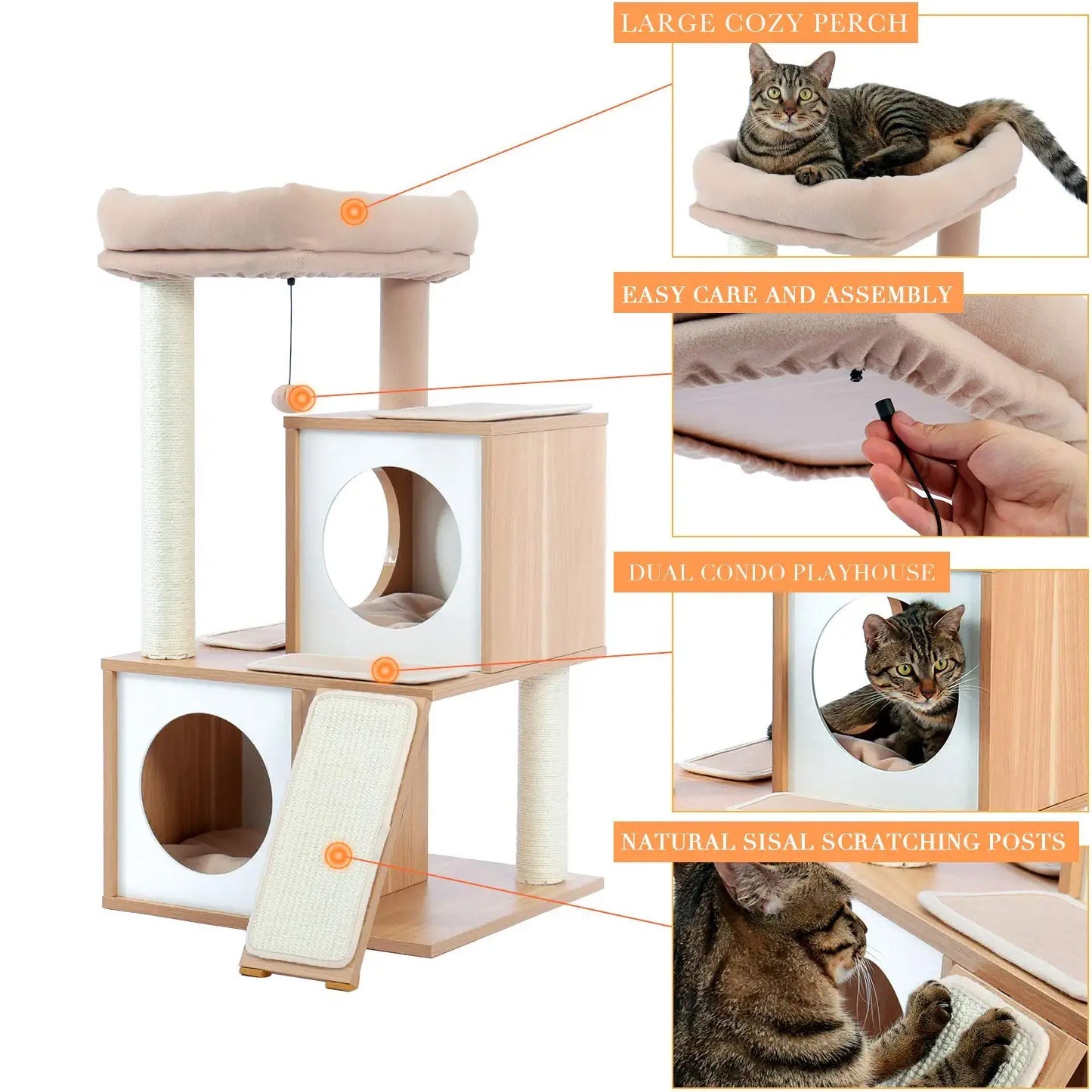 Cat Tree Deluxe 34 Cat Tower Low Cost Online