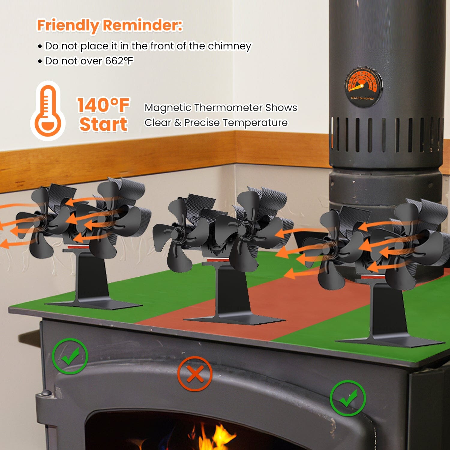 Heat Powered Wood Stove Fan Sale Visit