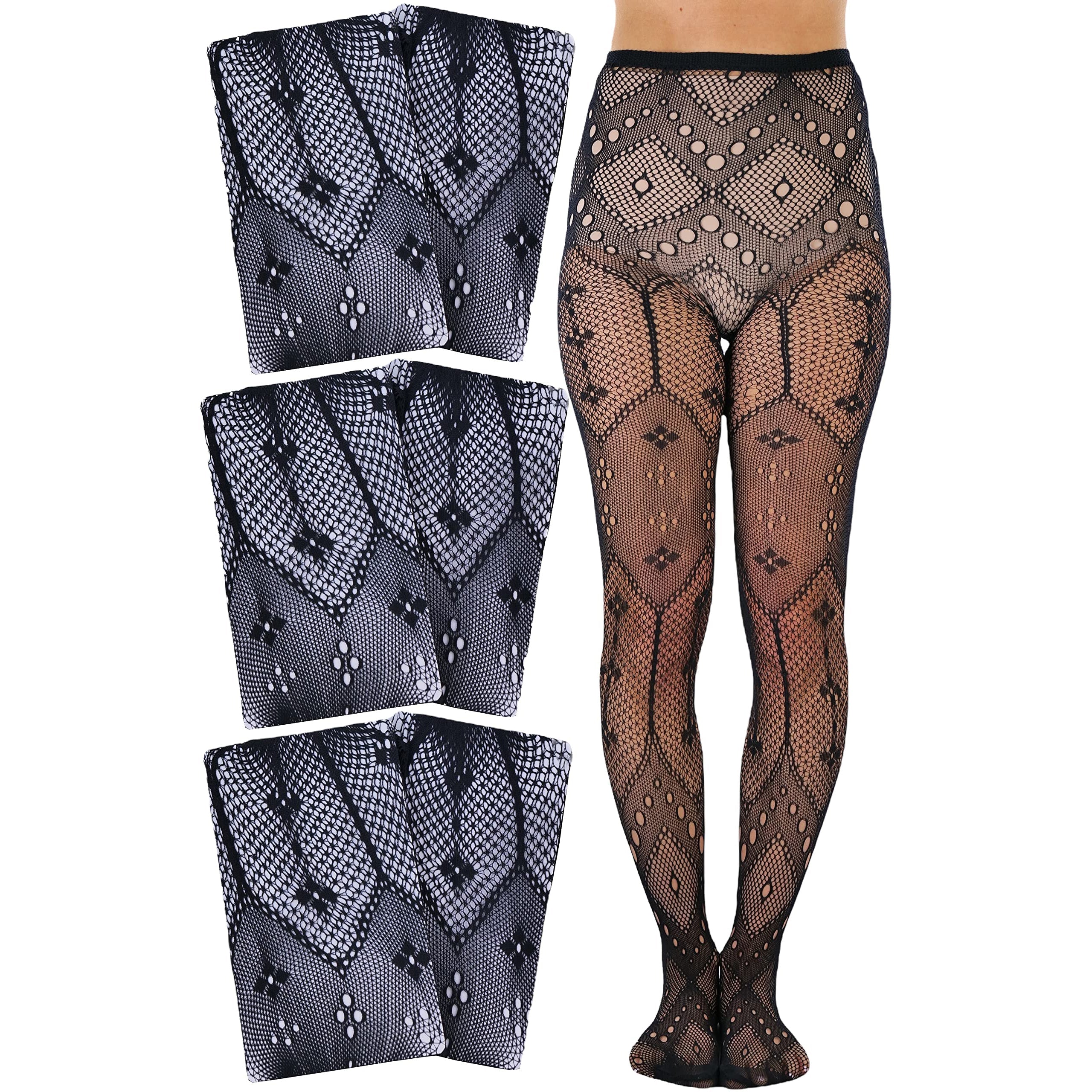 6-Pack: ToBeInStyle Women's Patterned Fishnet Pantyhose With Paypal Low Pice