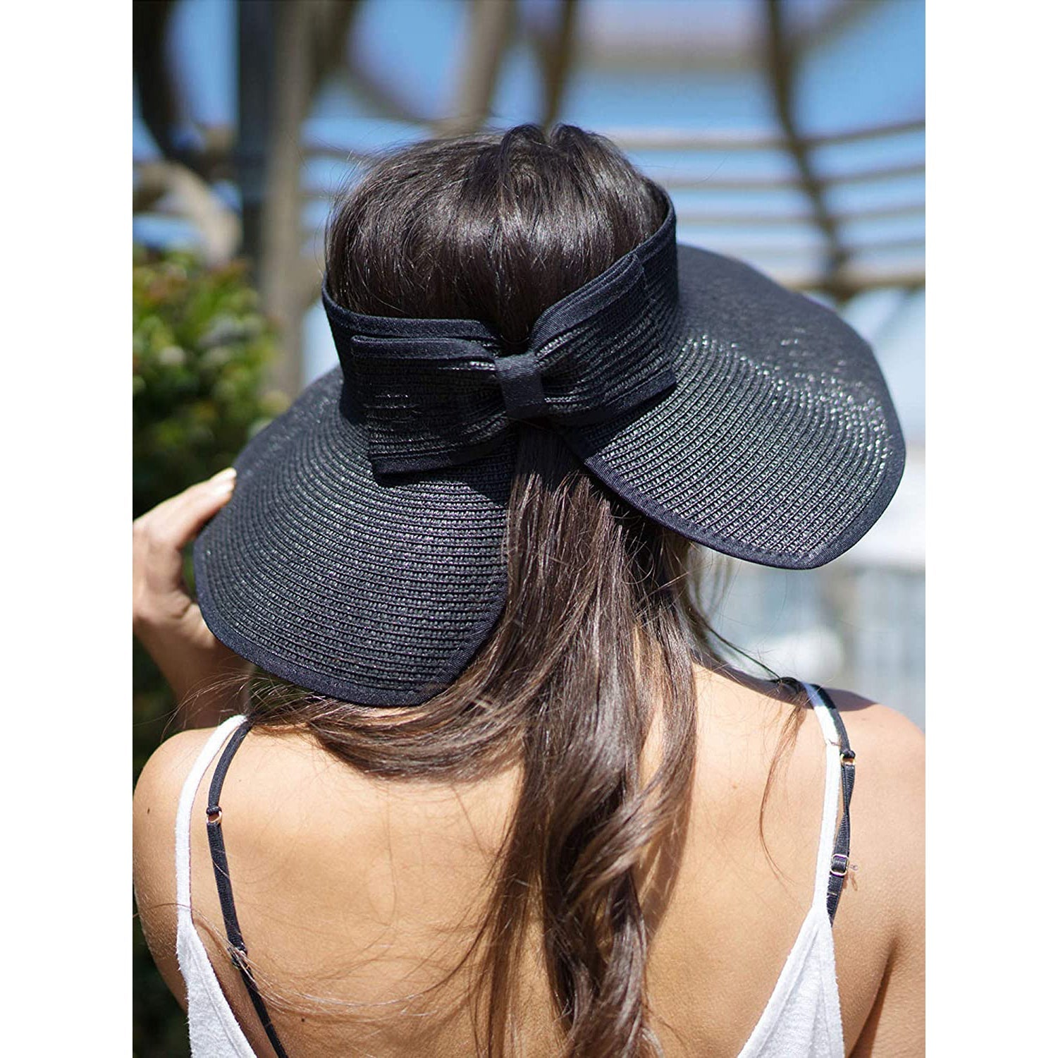 Women's Wide Brim Roll-up Straw Sun Hat Sun Visor 2025 New Cheap Pice