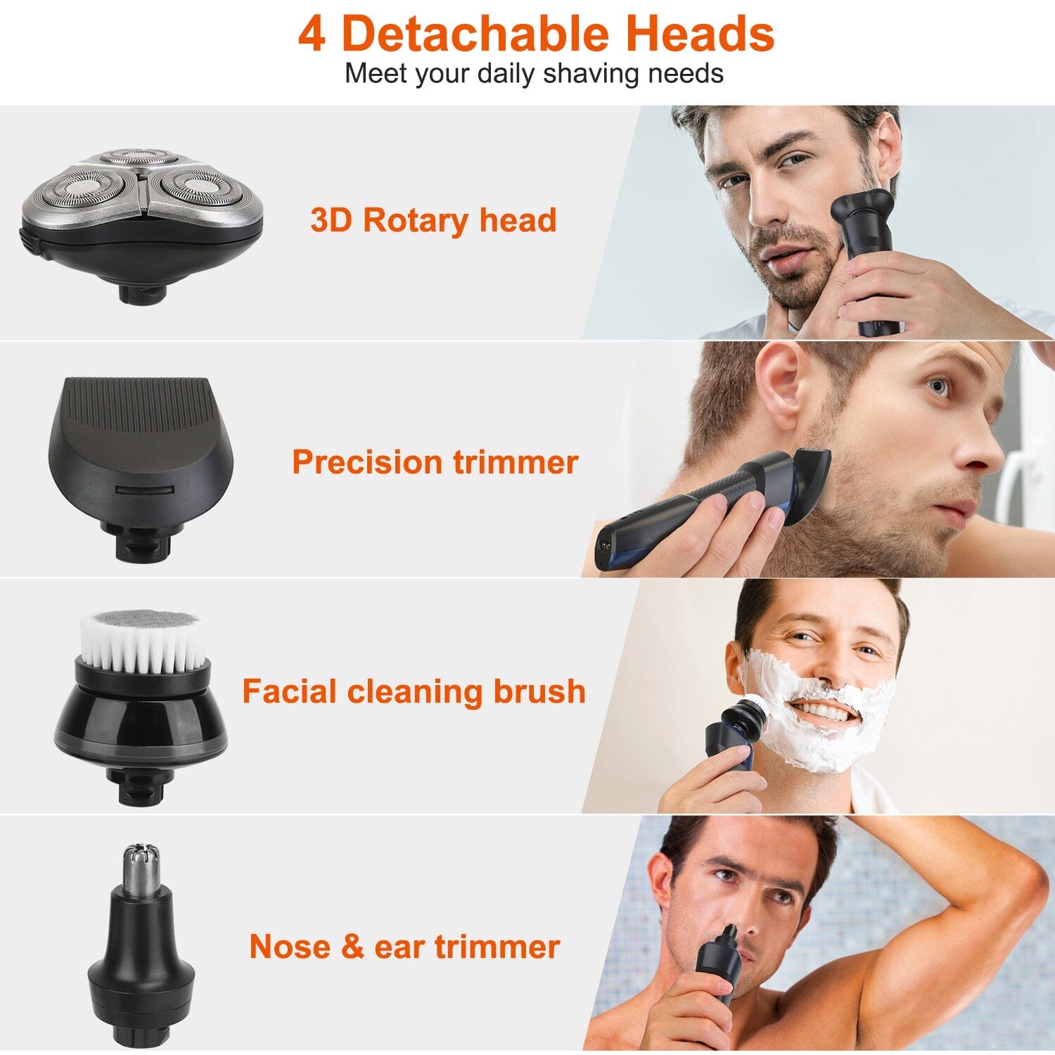 4-In-1 Electric Razor Shaver Rechargeable Cordless Real Sale Online