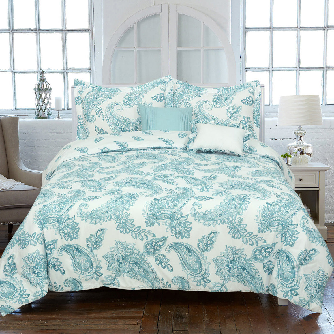 5-Piece Set: Sloane Street Aruba Paisley Comforter Set Nicekicks