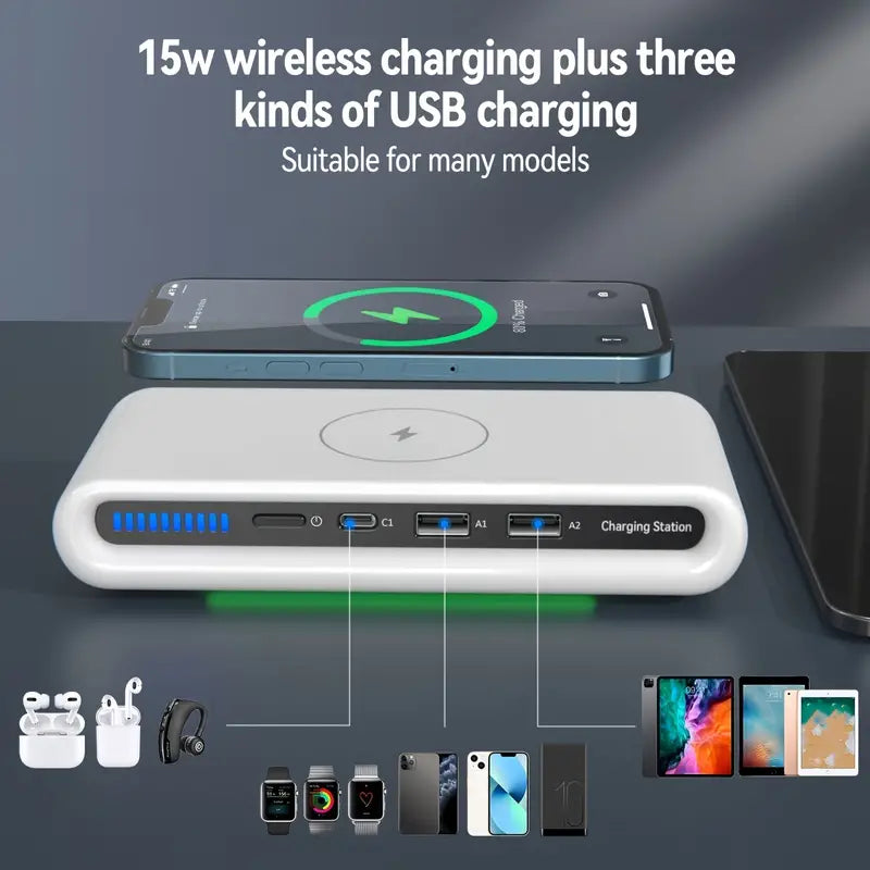 4-in-1 Charger 15W Portable Wireless Charger Classic For Sale