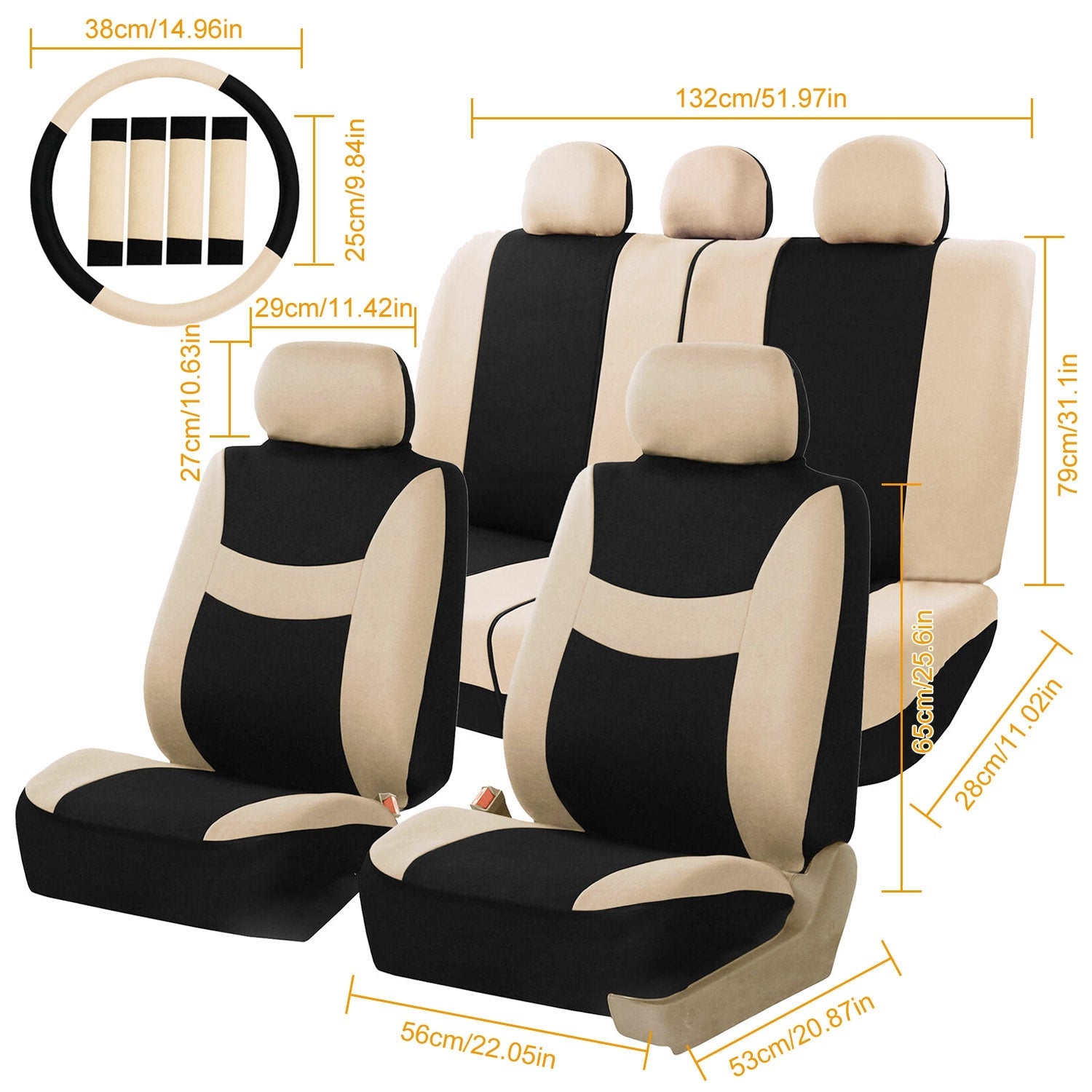 14-Pieces: Universal Auto Seat Cover Set Pictures Online