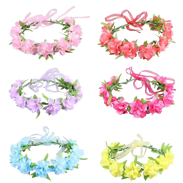 2-Pack: Girl's Floral Style Polyester Hair Accessories Free Shipping 100% Original