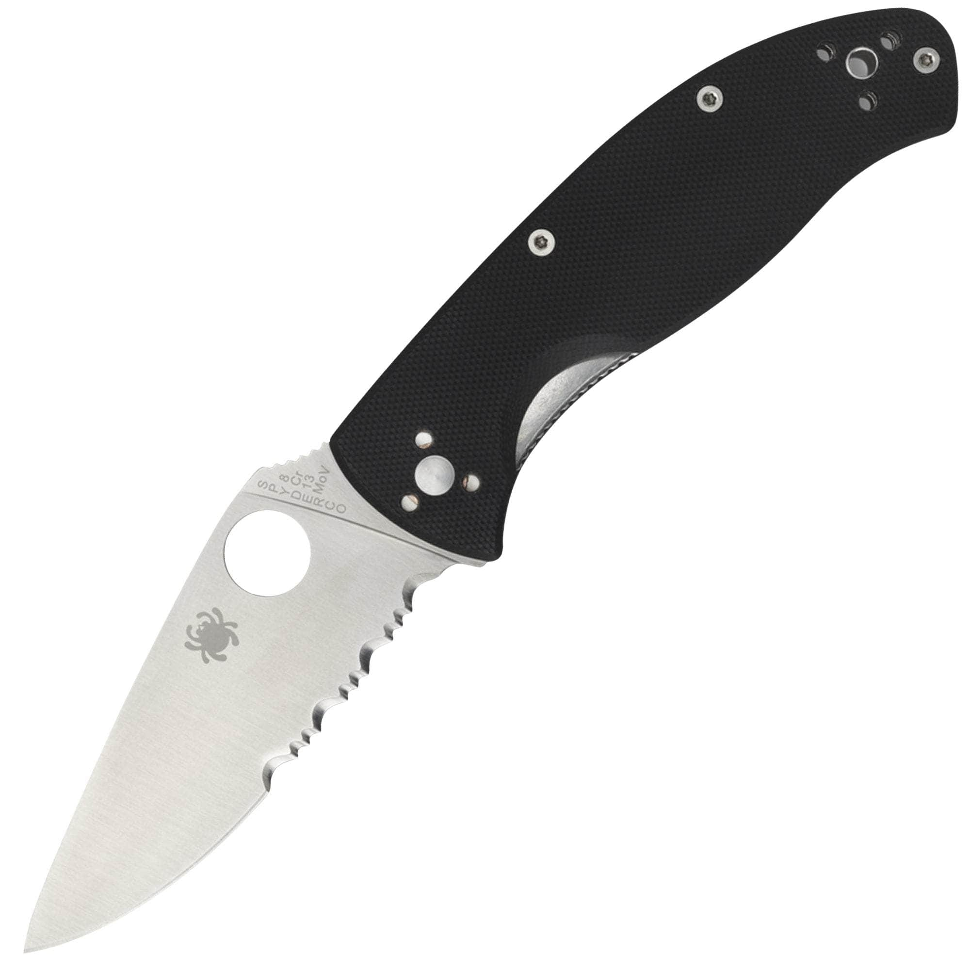 Spyderco Tenacious, 3.39 Combo Edge Blade, Black G10 Handle - C122GPS Outlet Store Online