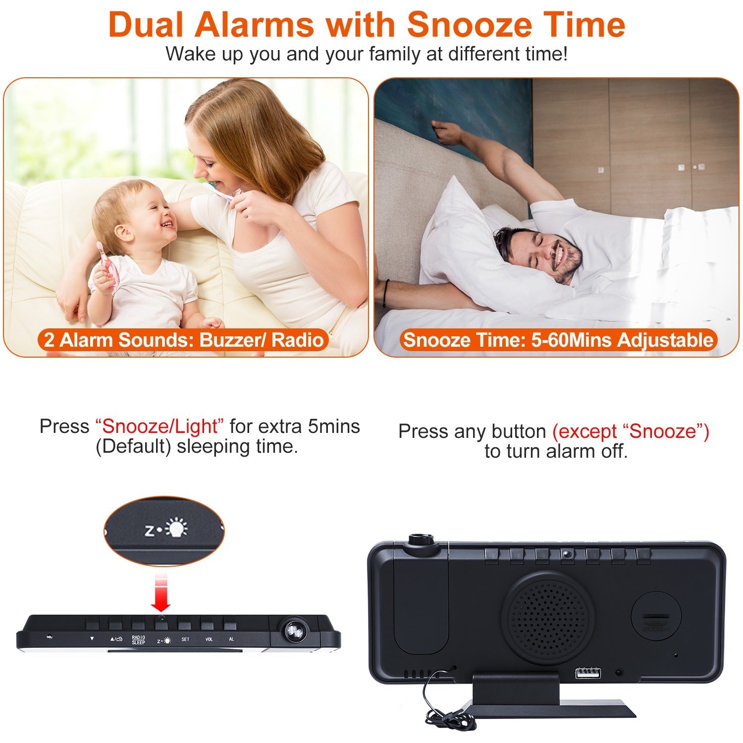 Projection Alarm Clock with Radio Function Cheap Sale Footlocker Pictures