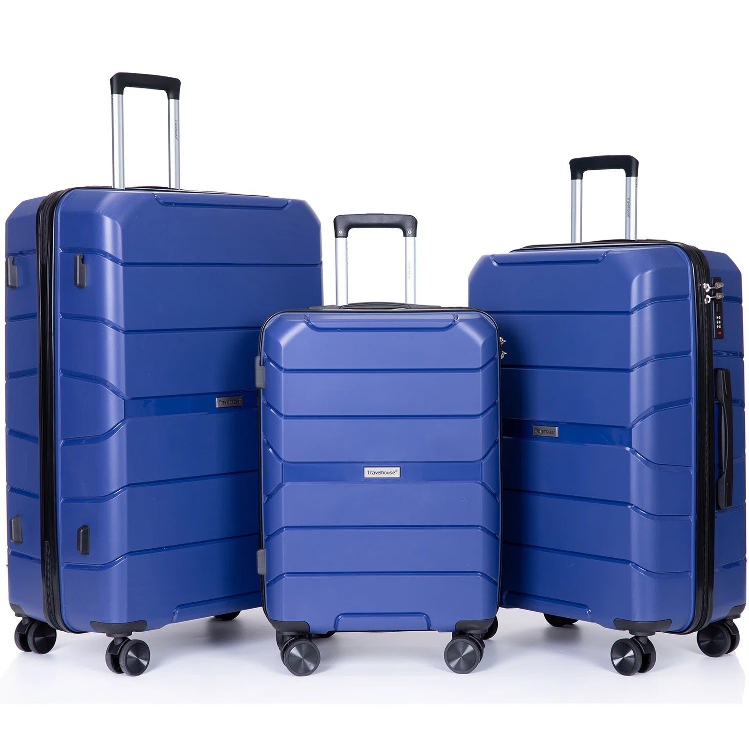 3-Pack: Lightweight Suitcases with TSA Lock 2025 Unisex For Sale
