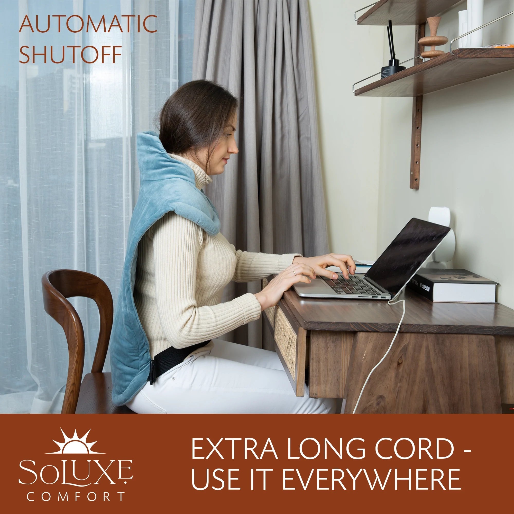 Soluxe Electric Weighted Neck and Back Heating Pad Discount Explore