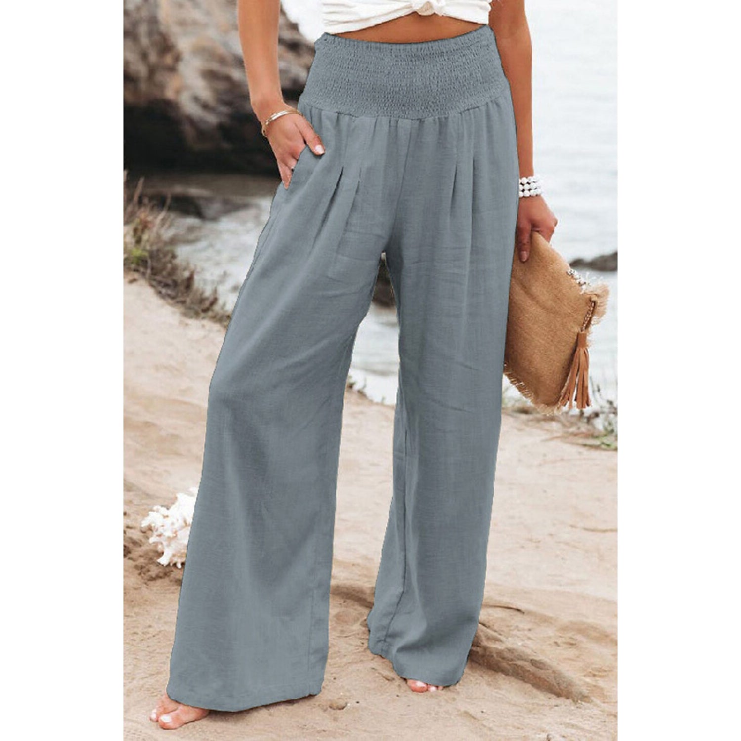 Women's High Waist Loose Wide Leg Pants Classic Cheap Pice