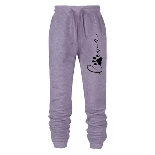 Leo Rosi Women's Love Dog Paw Print Joggers Outlet Buy