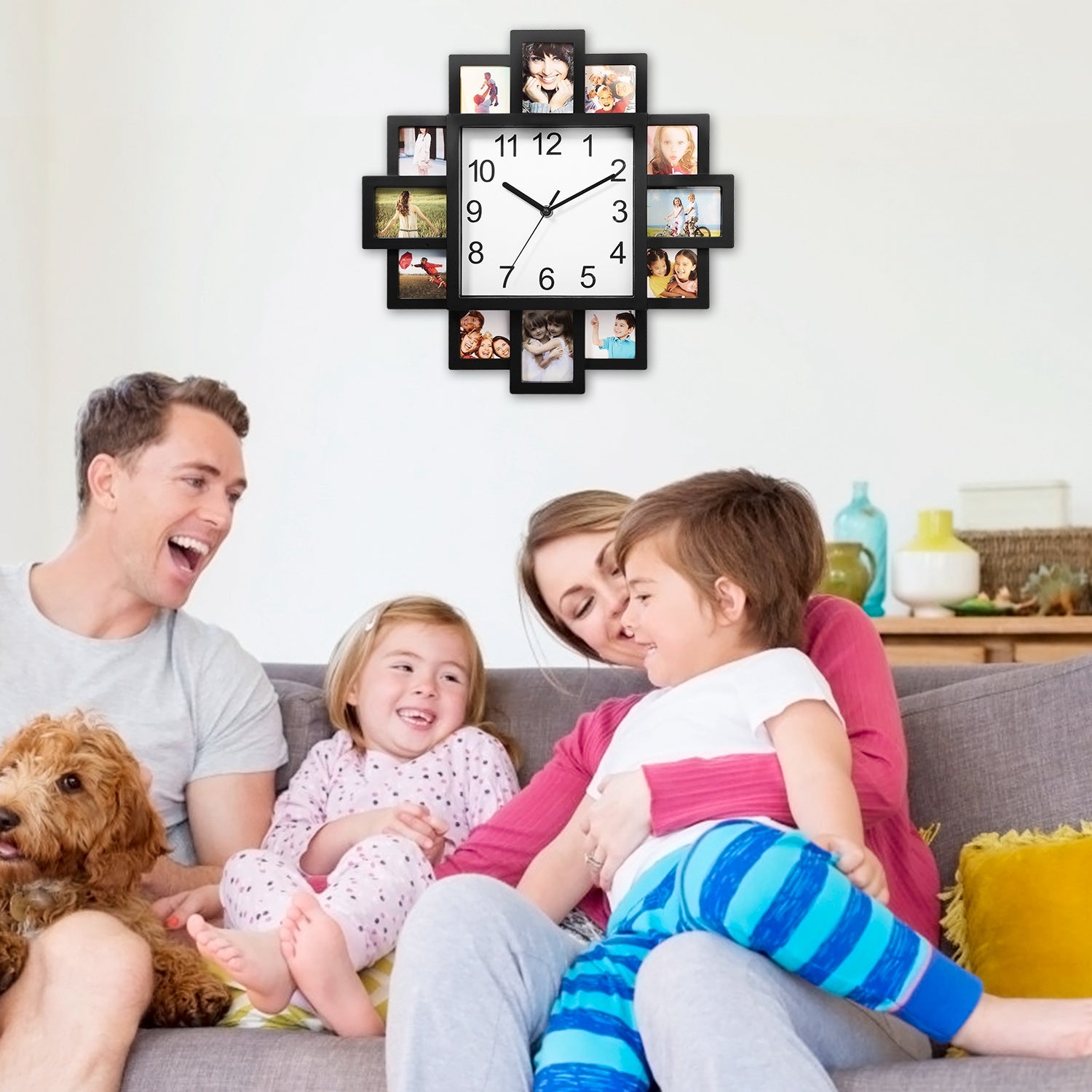 12-Picture Display Wall Clock Tumblr Cheap Pice