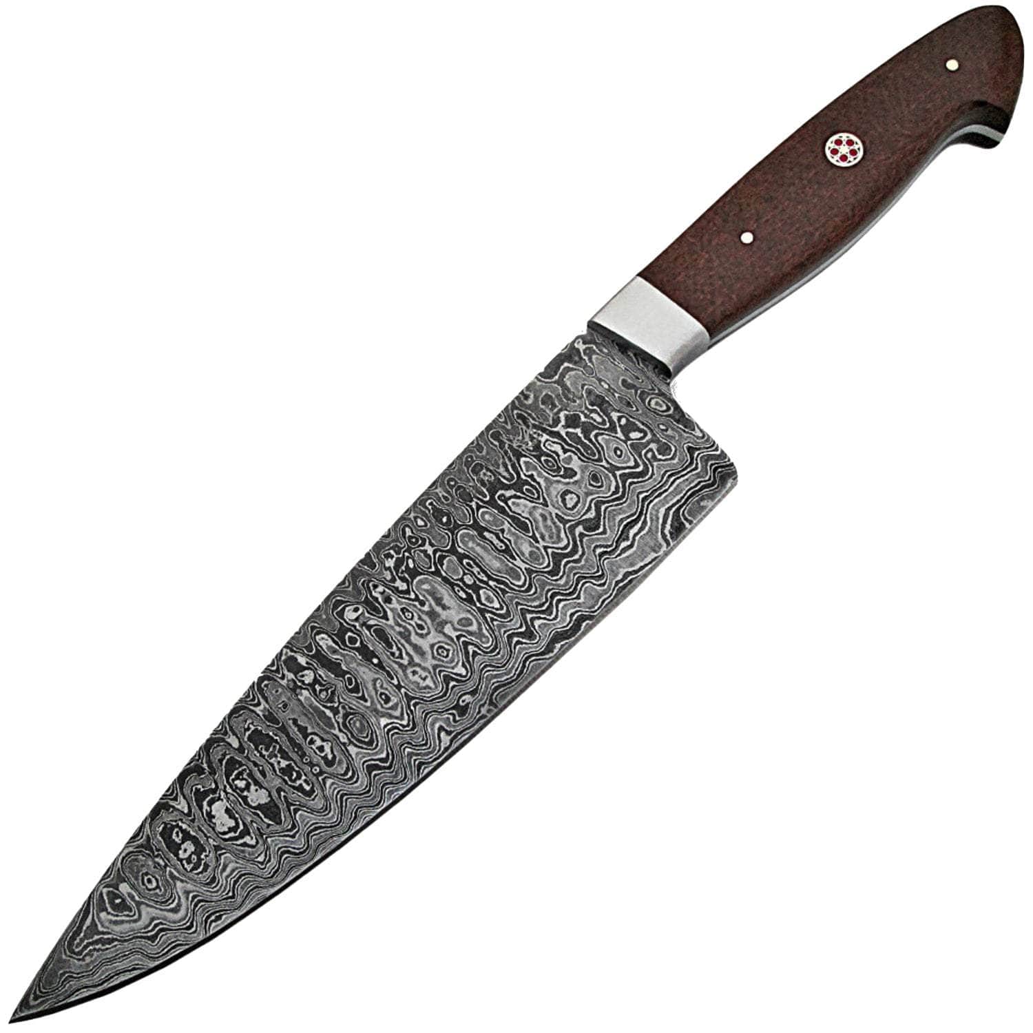 White Deer Damascus Santoku Japanese Chef Knife, 7.6 Blade, Micarta Handle Cheap Sale Wholesale Pice