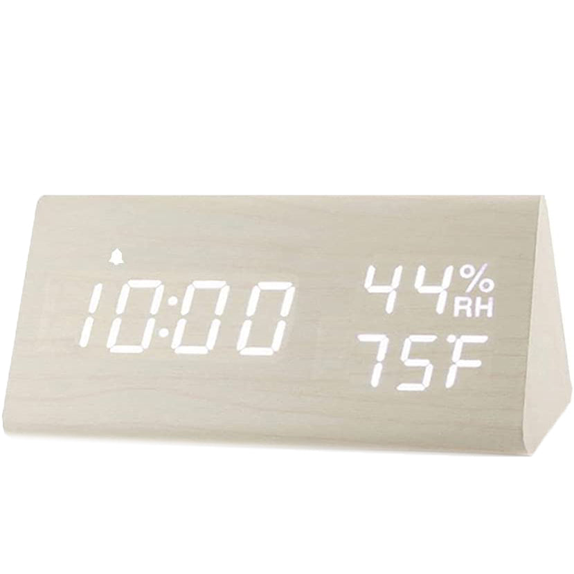 Digital Alarm Clock with Wooden Electronic LED Time Display For Nice Cheap Price