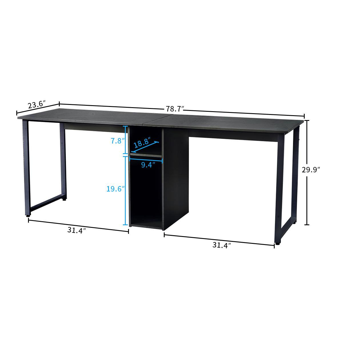 2-Person Metal Desk with Open Shelves Order Cheap Pice