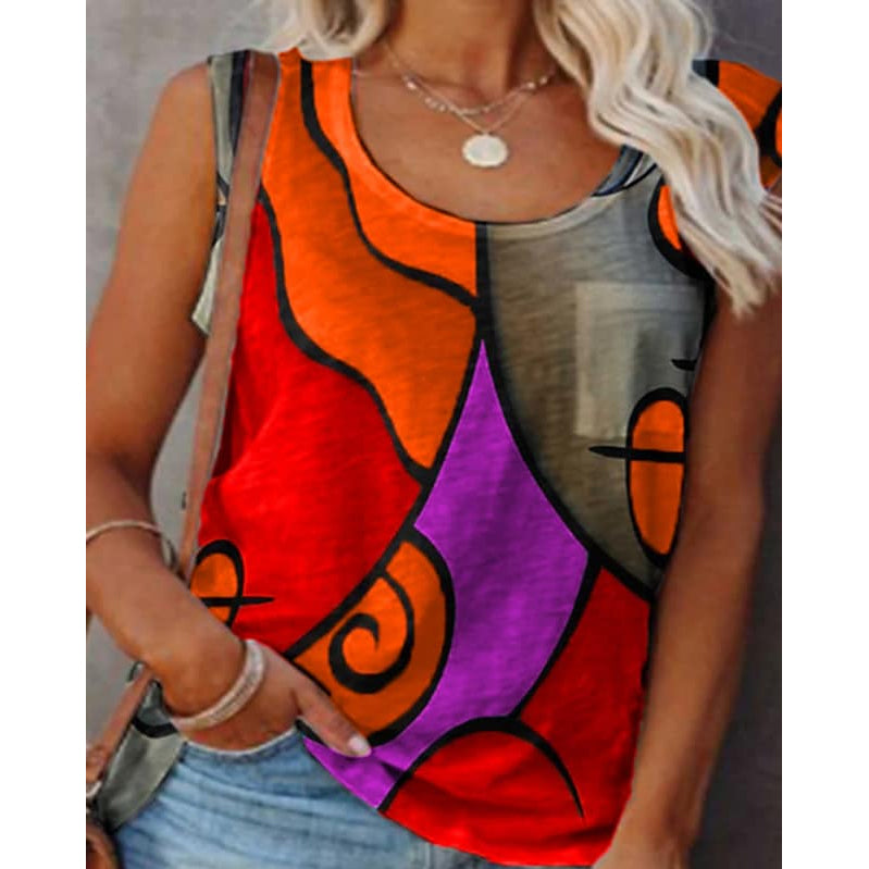 Women's Sleeveless Crew Neck Casual Top Vest Clearance 100% Original
