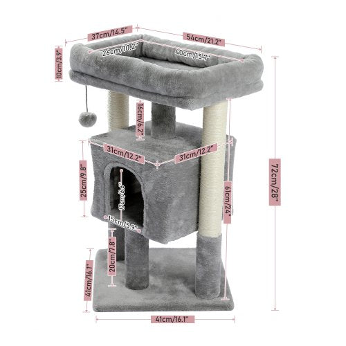 28.4 Cat Tree for Indoor Cats Tower Cheap Pice Free Shipping