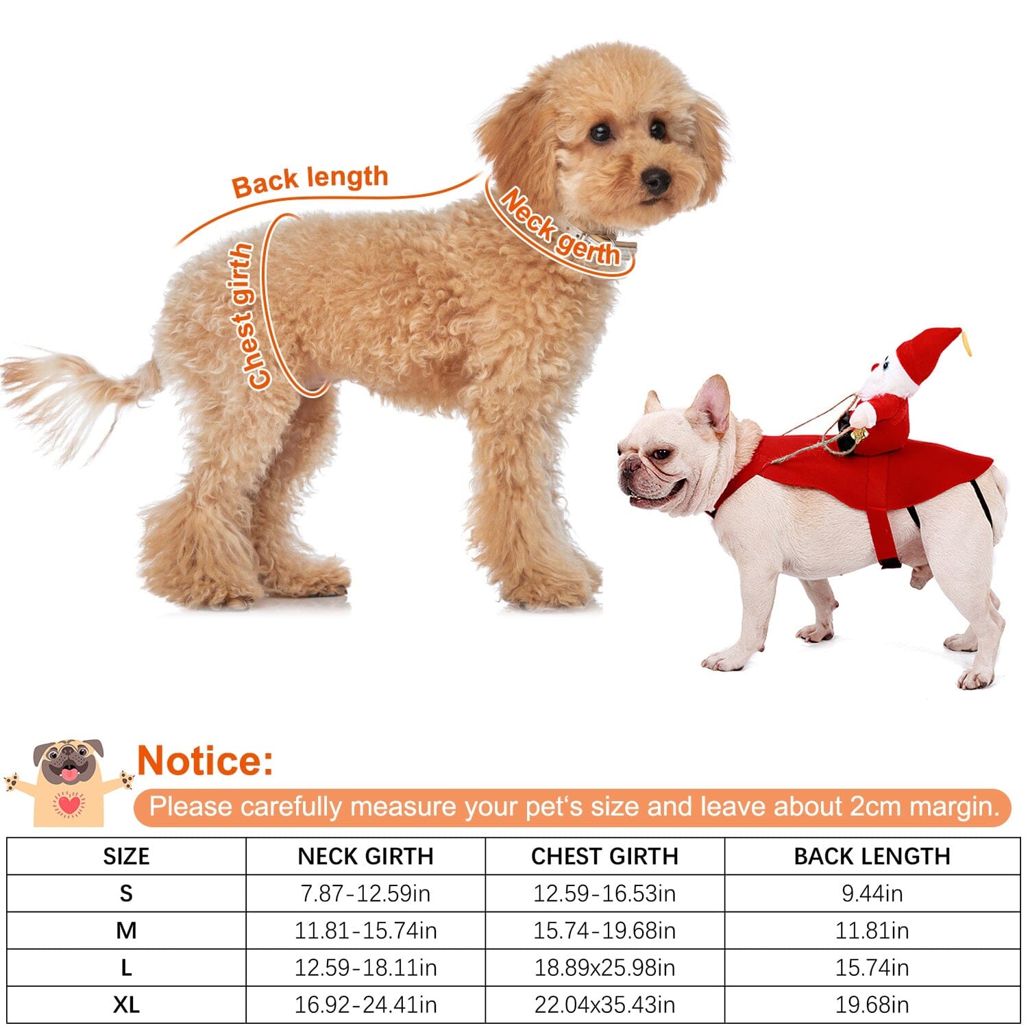 Christmas Costumes Red Winter  Coat for Dog Riding Santa Claus  with Bell Cheap Get To Buy