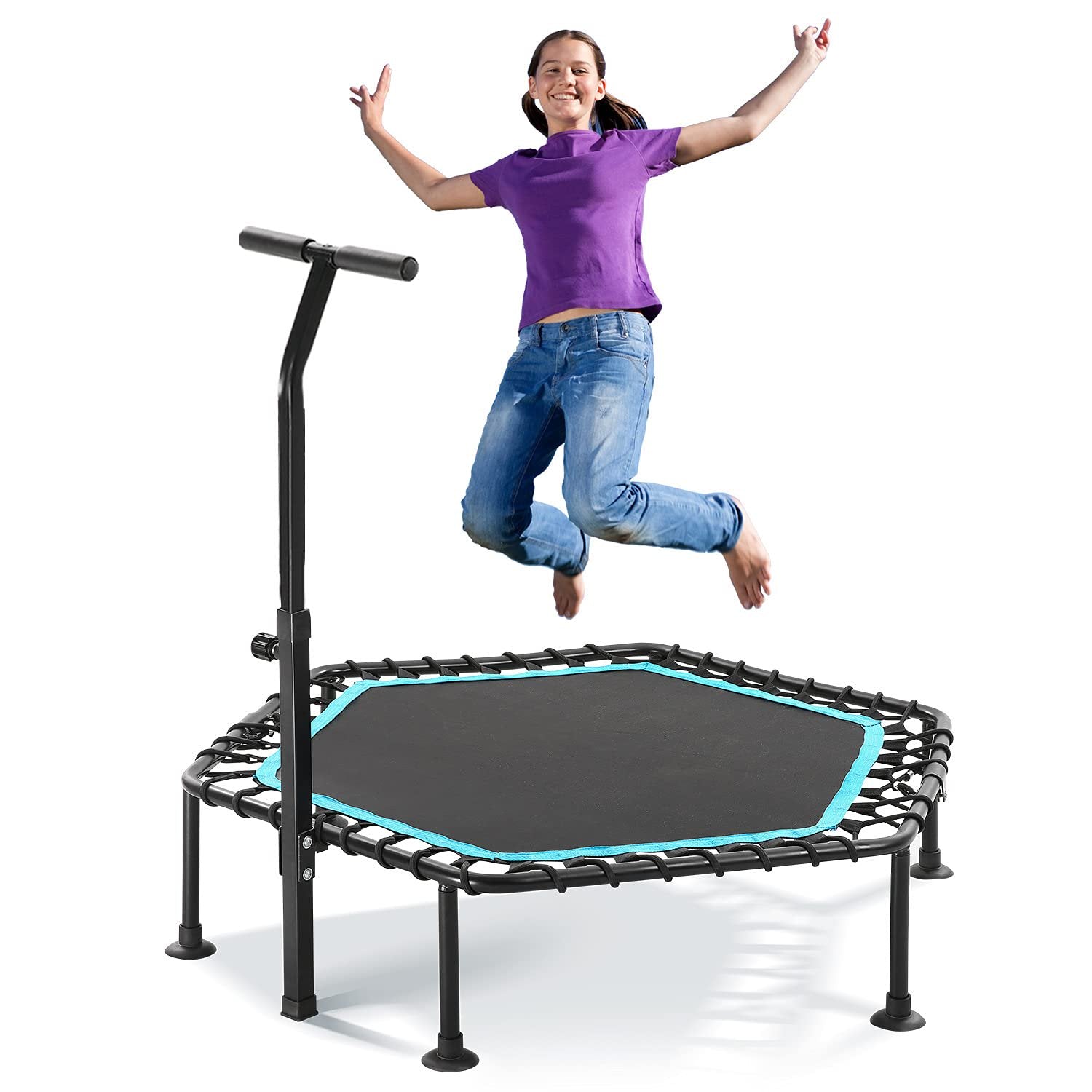 50 Mini Fitness Rebounder Spring-Less Indoor 3-Level Adjustable Foam Handle Browse Cheap Pice