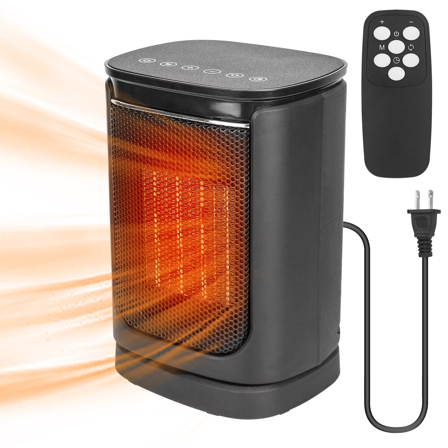 1500W Electric Space Heater Ceramic Heater Fan with 3 Modes Remote Control Digital Display Recommend Sale Online