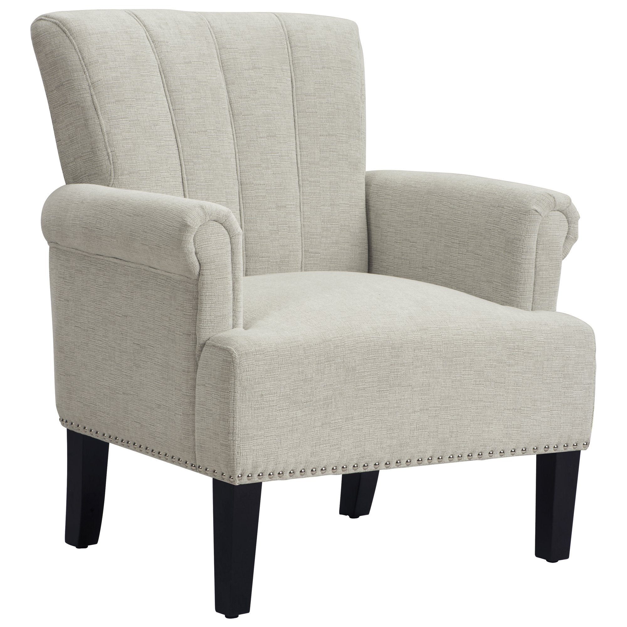 Accent Rivet Tufted Polyester Armchair Sale Wholesale Pice