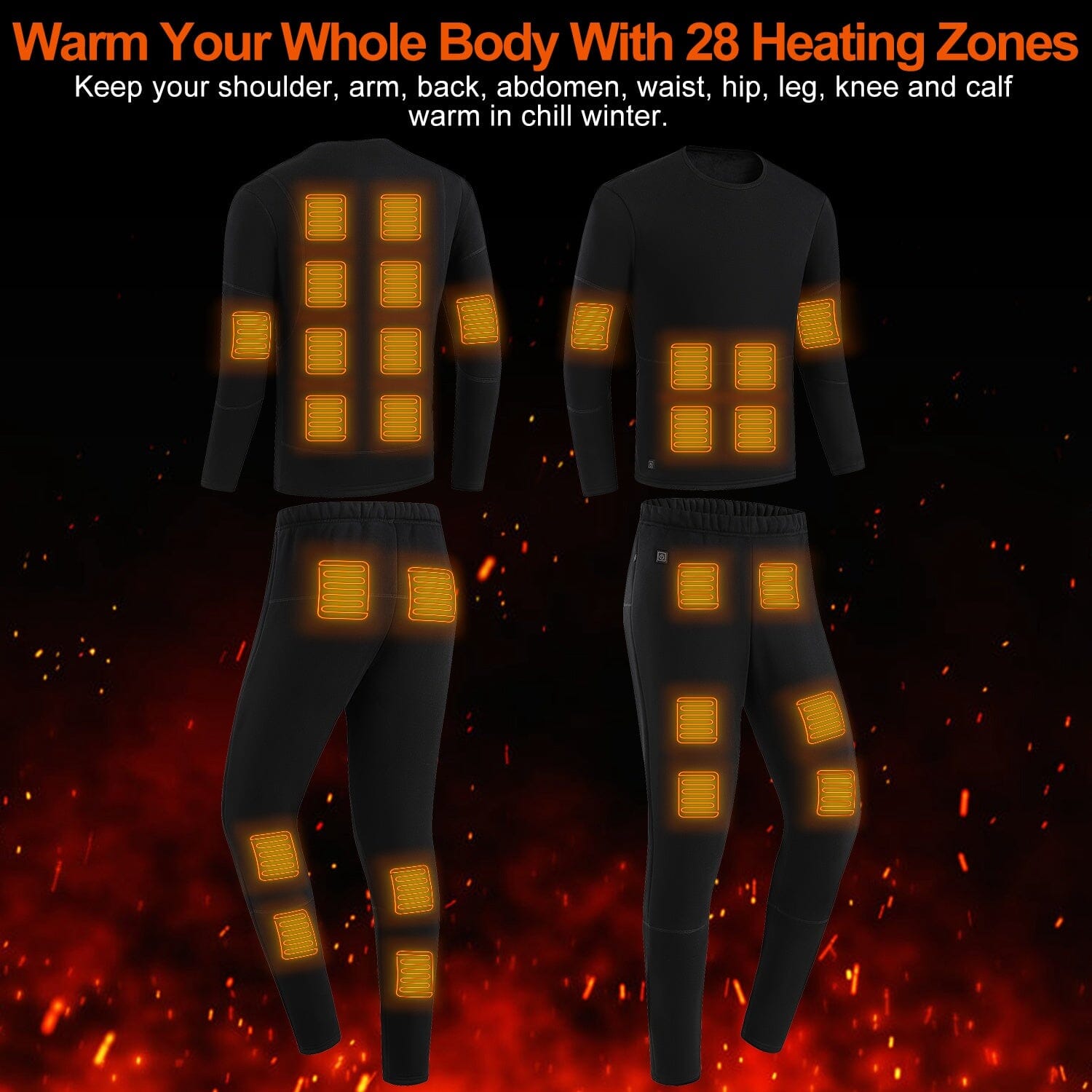 Heated Underwear Long Shirt and Pants Set Cheap Store