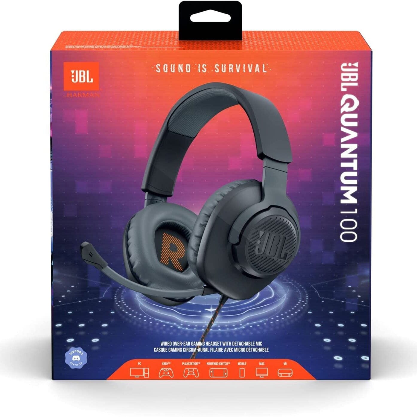 JBL Quantum 100 - Wired Over-Ear Gaming Headphones Pices Online