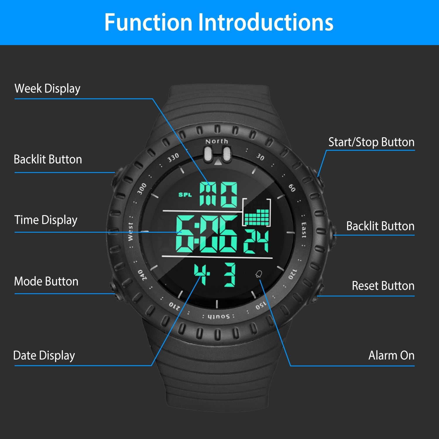 Digital Men's Sports Military Tactical Wrist Watch Buy Cheap Newest