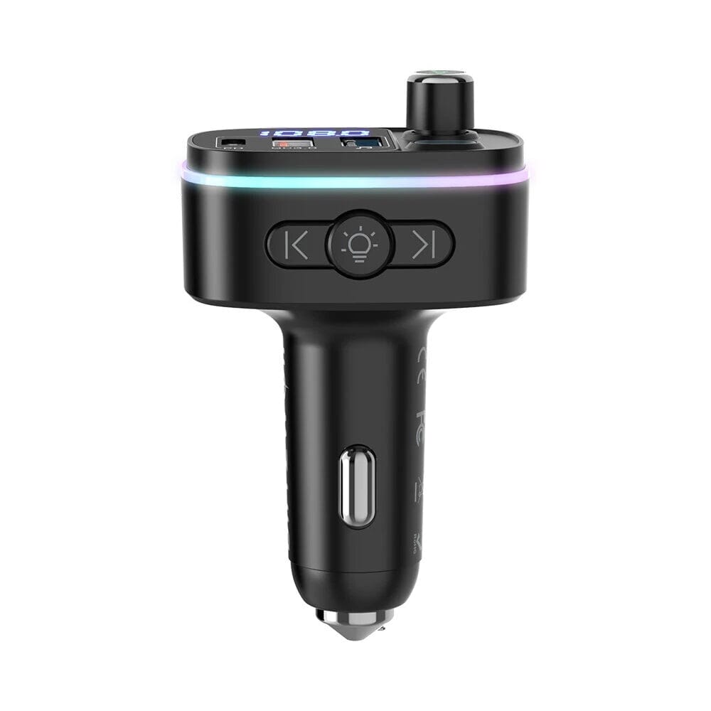 Bluetooth V5.0 FM Transmitter USB Car Charger Outlet Finishline