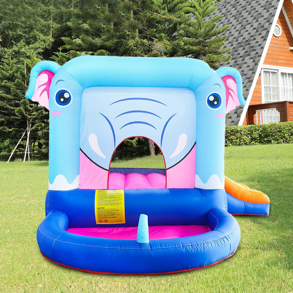 Blue Elephant Bouncy Castle House with 350W Blower 2025 New