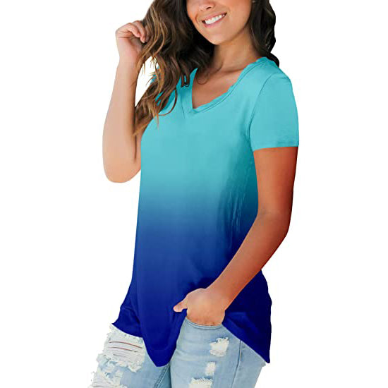 Women's Summer Tie Dye Short Sleeve T-Shirt Buy Cheap Footlocker Finishline