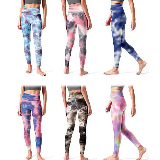 4-Pack: Women's High Waisted Ultra Soft Tie Dye Leggings Outlet 2025 New