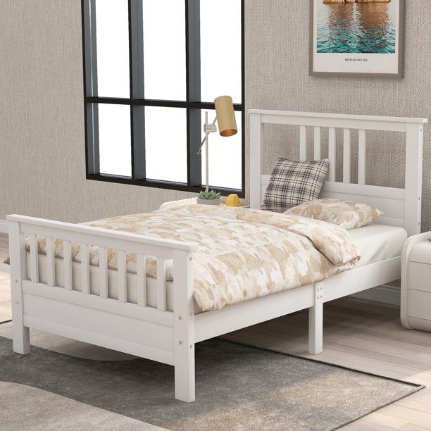 Solid Wood Platform Bed and Kids Room Headboard Cheap Sale Newest