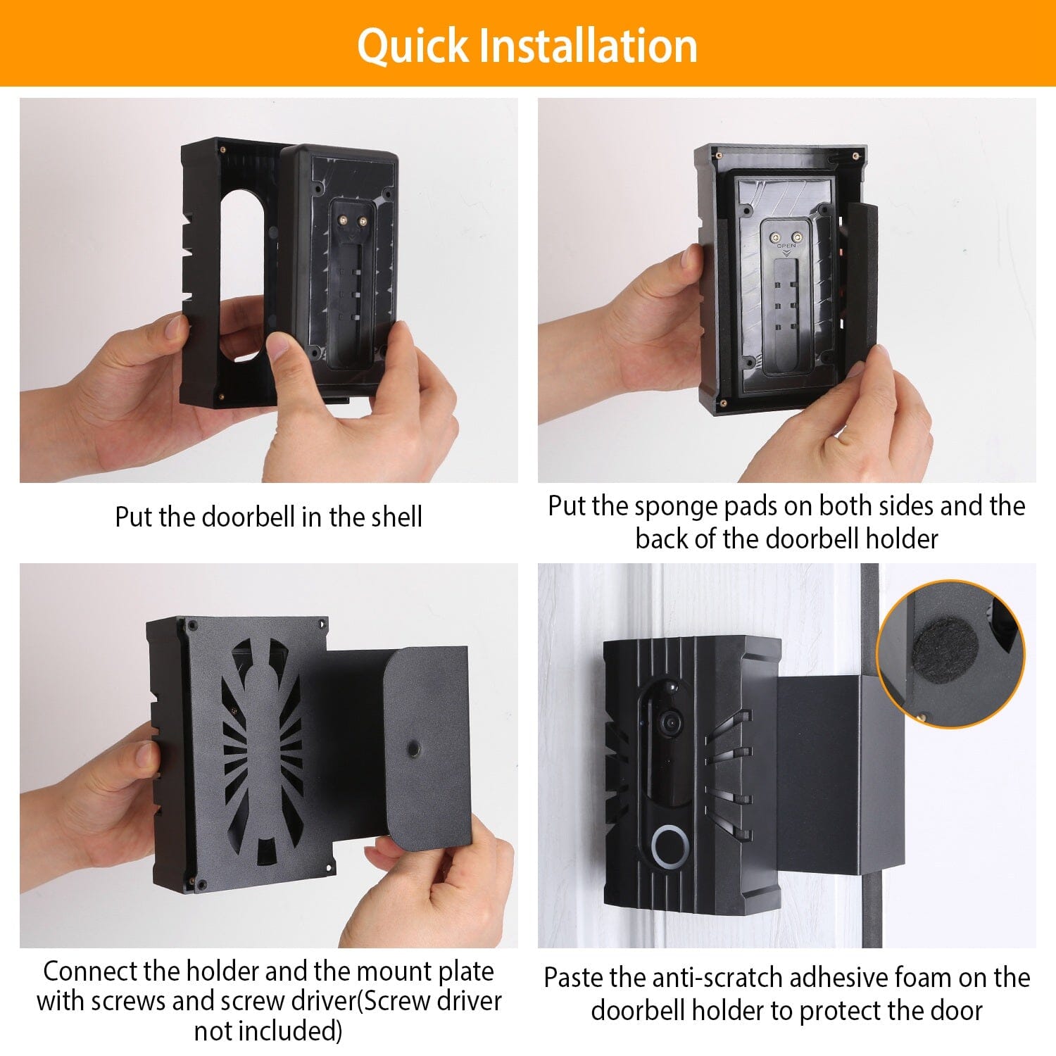 Anti Theft Video Doorbell Door Mount Fit for Most Doorbell Camera Accessories Cheap Best Place