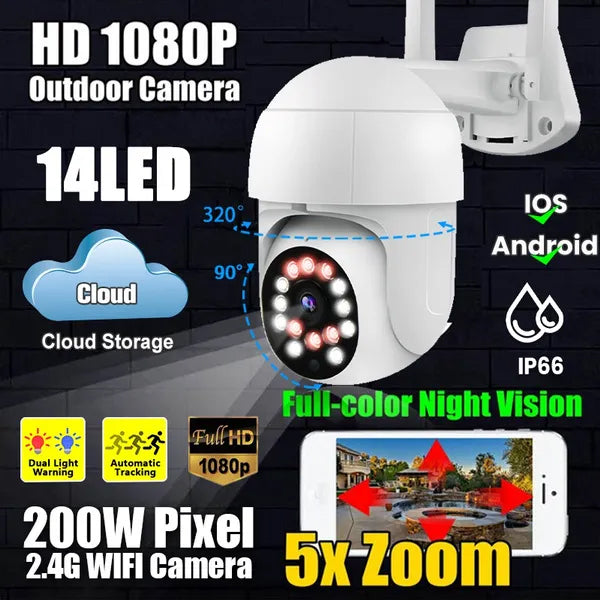 1080P Outdoor Full Color Night Vision Surveillance Camera Official Site For Sale