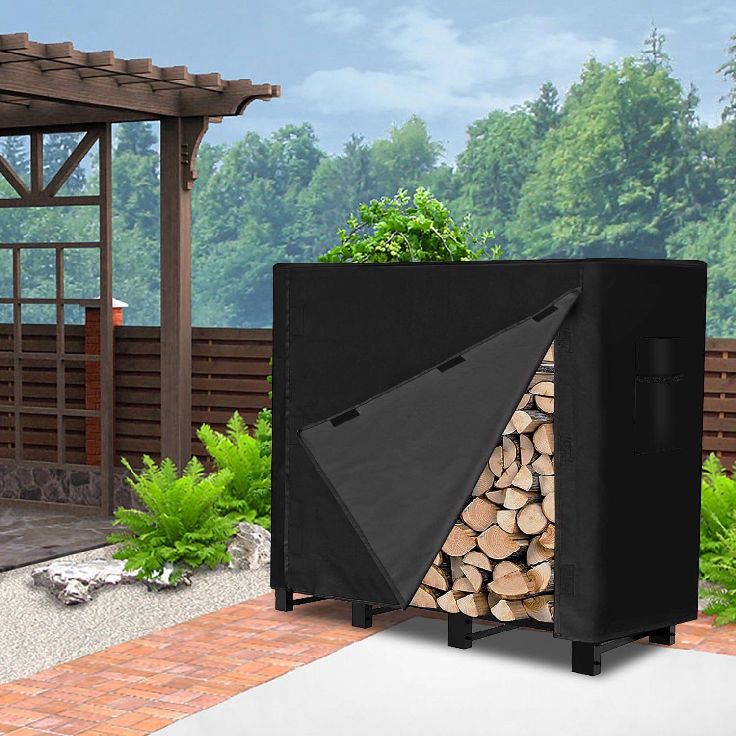 420D Oxford Fabric Firewood Rectangular Log Rack Cover Discount Best Pices