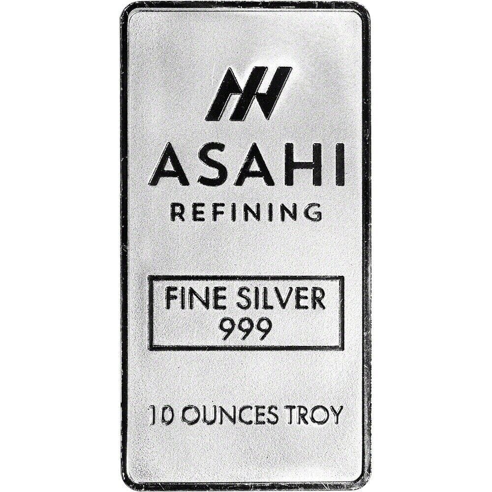 10 oz. Silver Bar - Asahi Refining - .999 Fine Silver in Sealed Protective Plastic Buy Cheap Popular