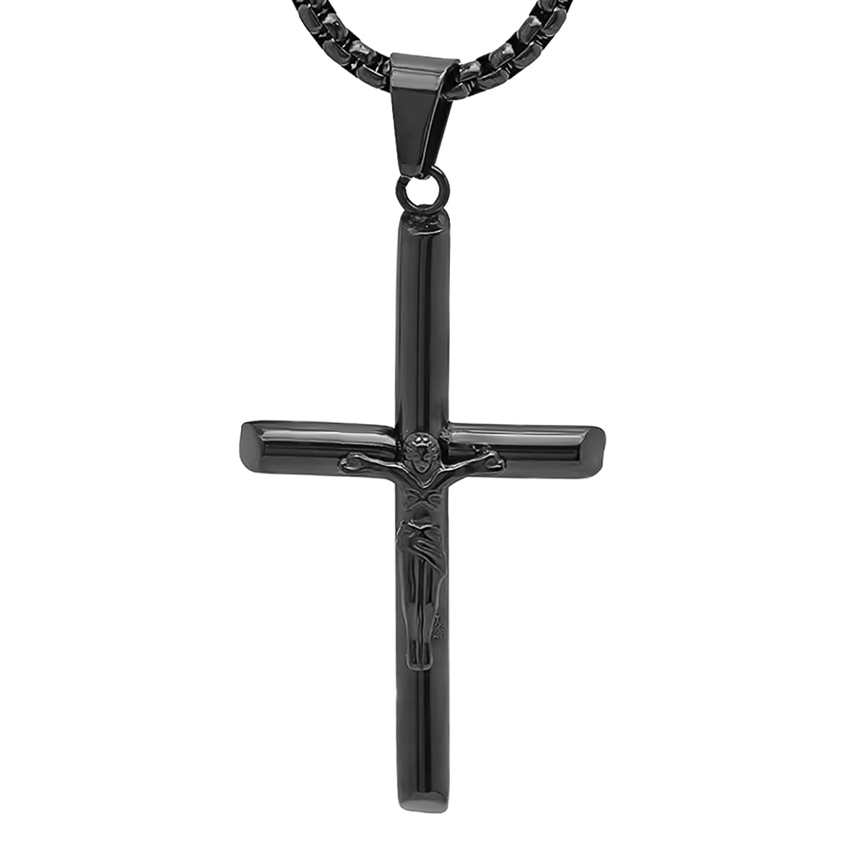 Men's Stainless Steel Crucifix Tube Pendant Buy