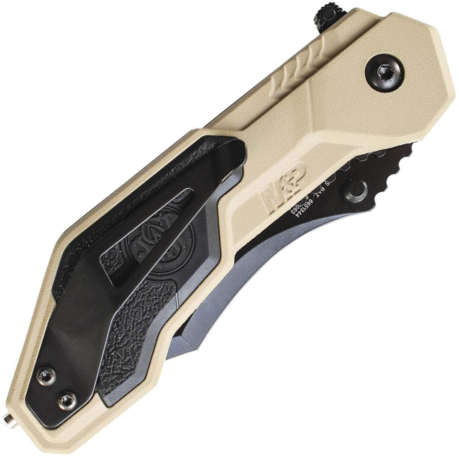 Smith & Wesson M&P MAGIC Folding Knife, 2.9 Blade, Tan Aluminum/Rubber Handle - SWMP1BSD Shipping Discount Sale