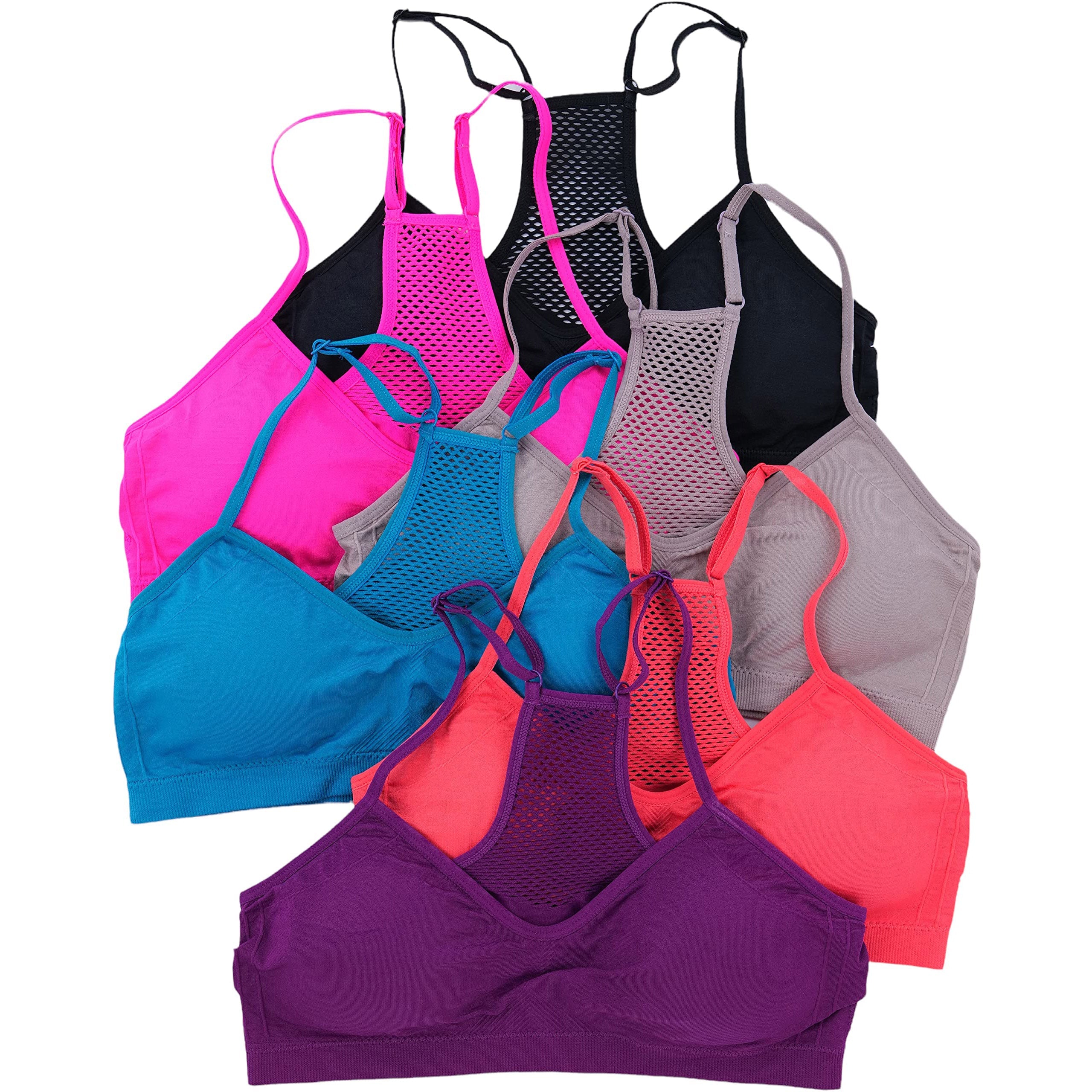 6-Pack: ToBeInStyle Womne's Wire Free Padded Bralettes Discount How Much